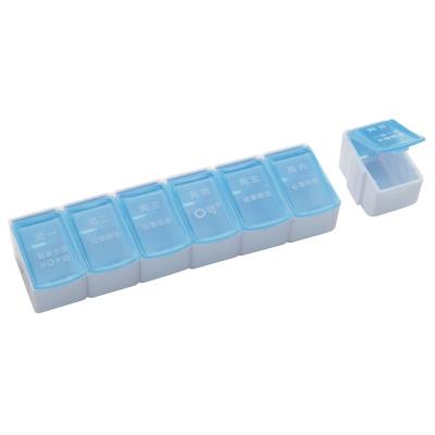 China China Factory Safe Transparent Medical Supply Portable Plastic Medicine Pill Organizer 7 Day 2022 Weekly With Cutter for sale