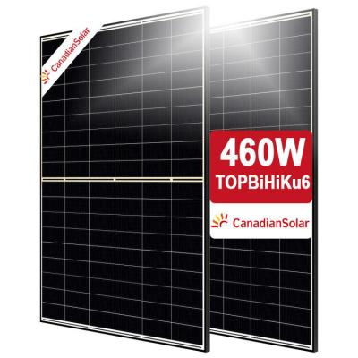 Chine 430-460W TOPBiHiKu6 CS6.1-54TB- Connecteur T6 Bifacial double verre canadienPanneau photovoltaïque solaire pour le système solaire à vendre
