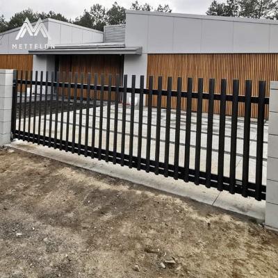 China Easily Assembled Top-Quality 6ft Tall Black Aluminum Privacy Garden Fence with Powder-Coated Metal Slat Panels OEM and ODM Options Available for sale