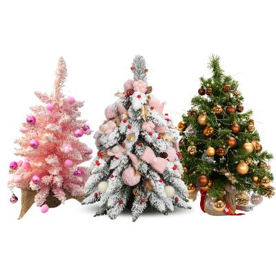 China Longlife christmas gifts New Year Christmas tree 60cm Christmas decor plastic flowers home decoration present Simulated pine tree for sale