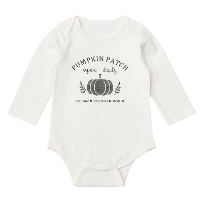 China Funny Short Sleeve Baby Jumpsuit Letter Printed Cotton Newborn Infant Boys Girls Long Sleeve Baby Rompers Clothes for sale