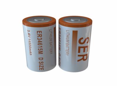 China cloruro de tionil del litio del dren del espiral de la batería de 14500mAh LiSOCL2 alto ER34615M en venta