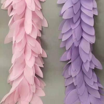 China Handmade Chiffon Sheet Lace Trims , Good Quality Handmade Lace Trimming for sale