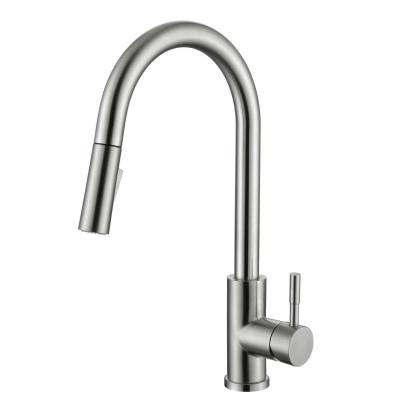 China Modern Pull Out Hot And Cold Suction Basin, Wanhai Coil, Stainless Steel Hot Cold Water Kitchen Faucet, Pull Out Kitchen Faucet for sale