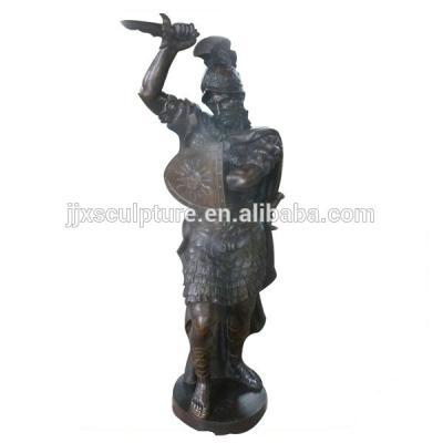 China life size bronze roman sculpture brass sodier statue in europe warrior for sale for sale