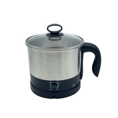 China 360 Degree Kitchen 1.0L 1.5L Stainless Steel Base Rotating Noodle Electric Hot-pot Multi Household Cooker With Steamer for sale