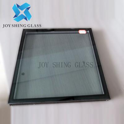 China Sun Shading Low-E Float Glass 6+12A+6 Blue Grey Tempered Insulating Glass for sale