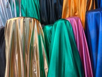 China Laser shine light fabric COLORFUL high quality 4-way spandex for sale