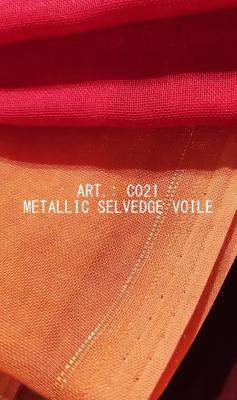 China Metallic spun polyester voile fabric ready goods high twisted full voile en venta