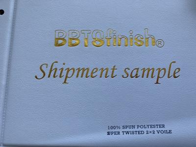 China BBTSfinish® Brand 100% Super High twisted full spun polyester voile plain dyed printing digital printing fabric for sale