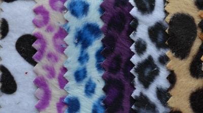 China Tricot Velboa print flocking fabric zebra print plush flock fabric wholesale best quality for sale