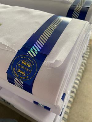 China 100% Jacquard selvedge SPUN VOILE SUPER HIGH TWISTED WHITE BLUISHWHTE QUALITY FINISH صنع في اليابان for sale
