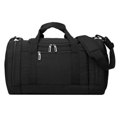 China High Quality Gym Black Unisex Duffel Bag Sports Duffel Bag With Shoe Compartment for sale