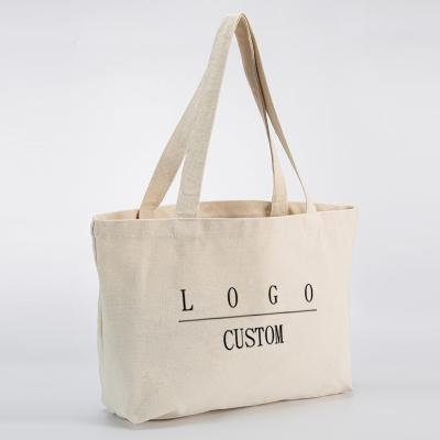 China 100% eco-friendly promotional cotton canvas large shoulder tote bags travel with custom printed logo for sale