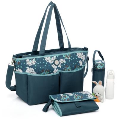 China Other Multifunctional Factory Price 4 Pieces Baby Diaper Changing Bag Diaper for sale