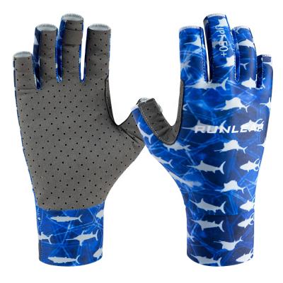 China Sun Light UV Professional Full Finger Sea Fishing Gloves OEM ODM ODM Angling Gloves For Women Men for sale