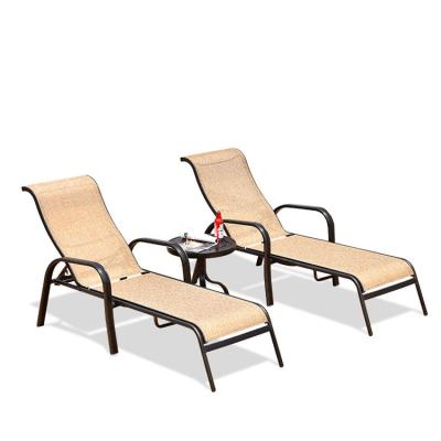 China Durable/Waterproof Outdoor Pool Rattan Lounger Deck Vintage Sun Bed Reclining Sofa for sale