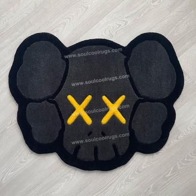 China Stain Resistant Anti Slip Bedside Rug Custom Logo 3d Hand Made Cover for sale