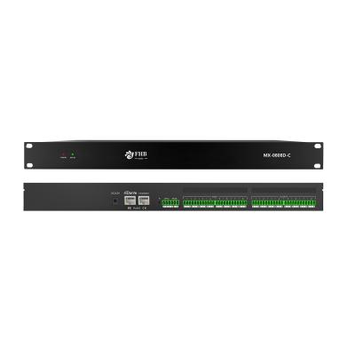 China Latest professional dsp 8 channel conference dante network audio mixer console digital audio processor for sale