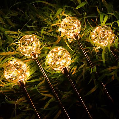China RGB String Light Outdoor Sunlight Garden Decoration Waterpoof Street Lights Pathway Yard Lawn Sunpower Solar Light Lamp for sale