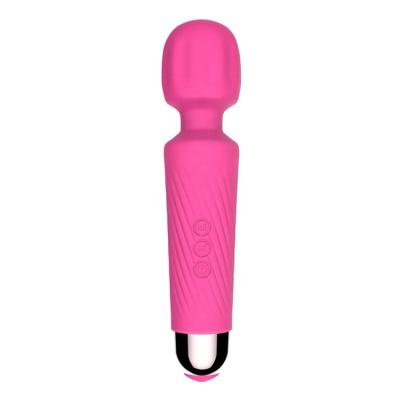China 8 Speed & 20 Pattners 7008 Pink Color AV Cordless Rechargeable Magic Wand Massager for sale