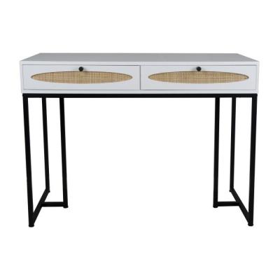 China Nature Natural rattan Nabir 2 drawer desk ins style Suitable for bedroom and study for sale
