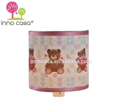China B0N-PC8 OEM/ODM Plug-in Lovely Bear Printed PVC To Shade Plug On/Off Night Lights for sale