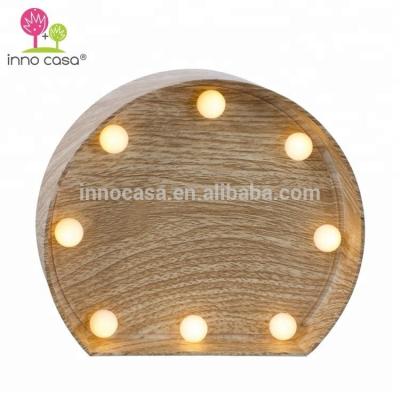 China LED Marquee OEM L0Q-TG52 Round Shape Model LED Light Wooden House Lighting Marquee Vivid Decorative Lamp For Home Decor Near Mood Light for sale