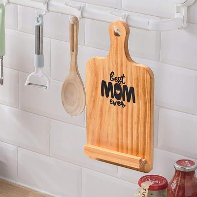 China iPad Wooden Wooden Tablet Recipe Cutting Board Mother's Day Menu Stand VR016 for sale
