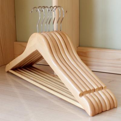 China No factory price cheap coat hanger for clothes wholesale antique wooden hangers for sale