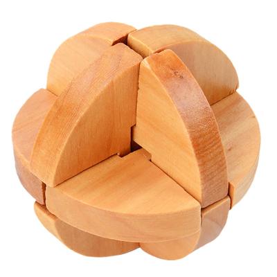 China Wooden Lock 3D Adult Wooden Interlock Children Burr Puzzles Game Toy For IQ Brain Teaser KongMing Lock Lu Ban Lu Ban for sale