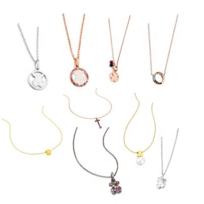 China Original popular 925 sterling silver European and American style fishing touse bear necklace wholesale fashion TRENDS for sale
