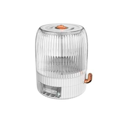 China Sustainable 360 Degree Automatic 6 Grids Divided Rotating Rice Coffee Bean Dry Food Cereal Dispenser Cereal Storage Container for sale