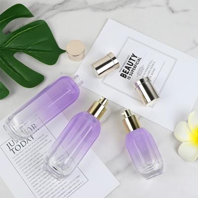 China Silk screen printing or other 40ml 50ml 80ml 100ml 120ml black lotion bottles glass pump with pump glas with pump for sale