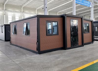 China 20-foot red brick pattern expansion container house for sale