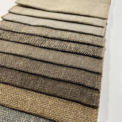 China Water Resistant Sofa Accessories Upholstery Fabric 100% Linen Linen Look Like Polyester Sofa Fabric for sale