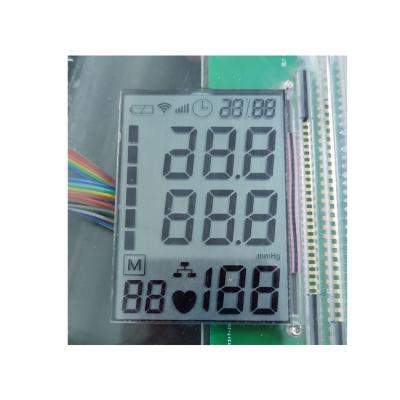 China Customized Character LCD Screen Factory TN Type Monochrome 7 Segment Display 4 Digit Transparent LCD Panel With Pin Connection 70*100 mm for sale