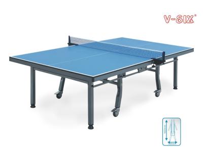 Chine Le Tableau pliable de ping-pong de V-SIX facile installent avec le système l'Europe/Etats-Unis de garde de serrure standard à vendre