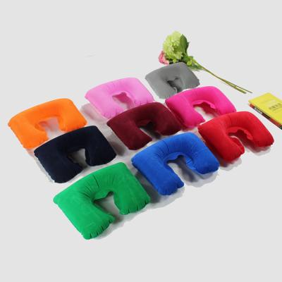 China 43*27CM Inflatable Pillow With Eye Mask Neck Pillow OEM Hot-selling Factory Folding U Shape Inflatable Travel Adults Air Modern Grade A/ for sale