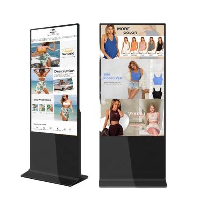 China Qunmnao LCD Floor Standing 32-86 Inch Android Video LCD Advertising Player Equipment Indoor Totem Touch Digital Signage for sale