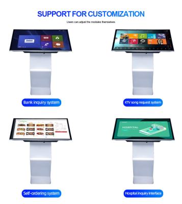Cina Qtenboard 43 49 55 Inch Indoor Vertical Android Advertising Video Display Portable Folding Payment Self Service Kiosk con sconto favorevole in vendita