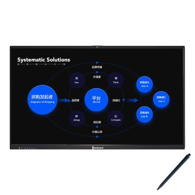 China Qtenboard Interactive Smart Board 55-110 Inch Pen Finger 40 Touch Point High Brightness for sale
