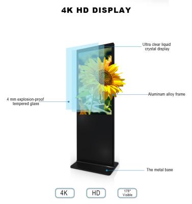 China High Brightness LCD Display Monitor HD Poster Indoor Media Player School Digital Signage for sale