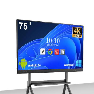 Cina Qtenboard ODM 4K A+ touch screen originale Android Ops 65 Smart Board interattivo da 75 pollici in vendita