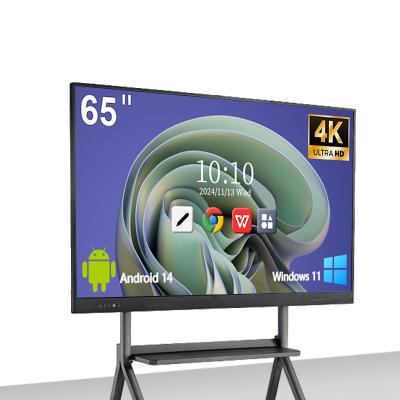 Cina Qtenboard Hot Sale 75 pollici LCD touch screen monitor 4k digitale interattivo Smart White Board per l'istruzione in vendita