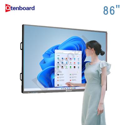China Qtenboard 2026 Hot Sale 86 Inch Smart Portable Electronic 75 Inch Interactive Touch Panel For Classroom Meeting Room for sale