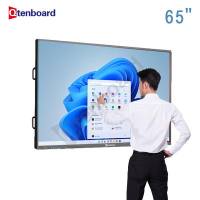 China Qtenboard 65 Inch Interactive Panel Smart Board Touch Screen Interactive Digital Whiteboard Supplier for sale