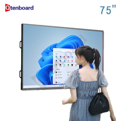 China Qtenboard 55-65 Inch Multi-Touch LCD Interactive Flat Panel USB HDMI Interactive White Boards for Education Android System for sale