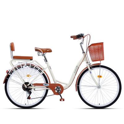 China Popular Classic 7 Speed Bike Retro Bicycle China Vintage Woman City Lady Bike for sale