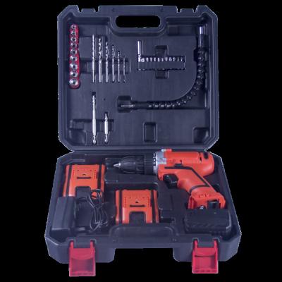 China 36PC 12V Wood/Steel Single Speed Lithium Electric Drill Cordless Power Drill Set for sale
